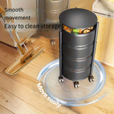 Carrito organizador de almacenamiento móvil giratorio de 3 niveles, carro de servicio de metal de malla con ruedas, estante independiente multiusos para cocina, baño, frutas, verduras, bocadillos - No requiere ensamblaje