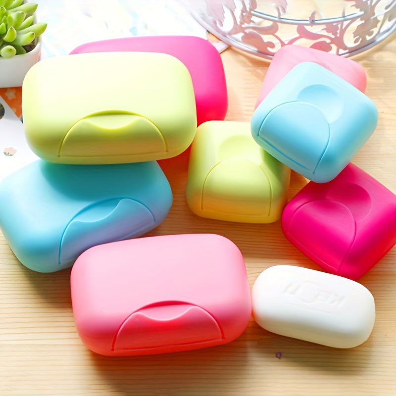 Jabonera de Viaje a Prueba de Fugas con Tapa - Impermeable, Porta Jabón de Plástico Portátil para Esenciales de Baño y Ducha