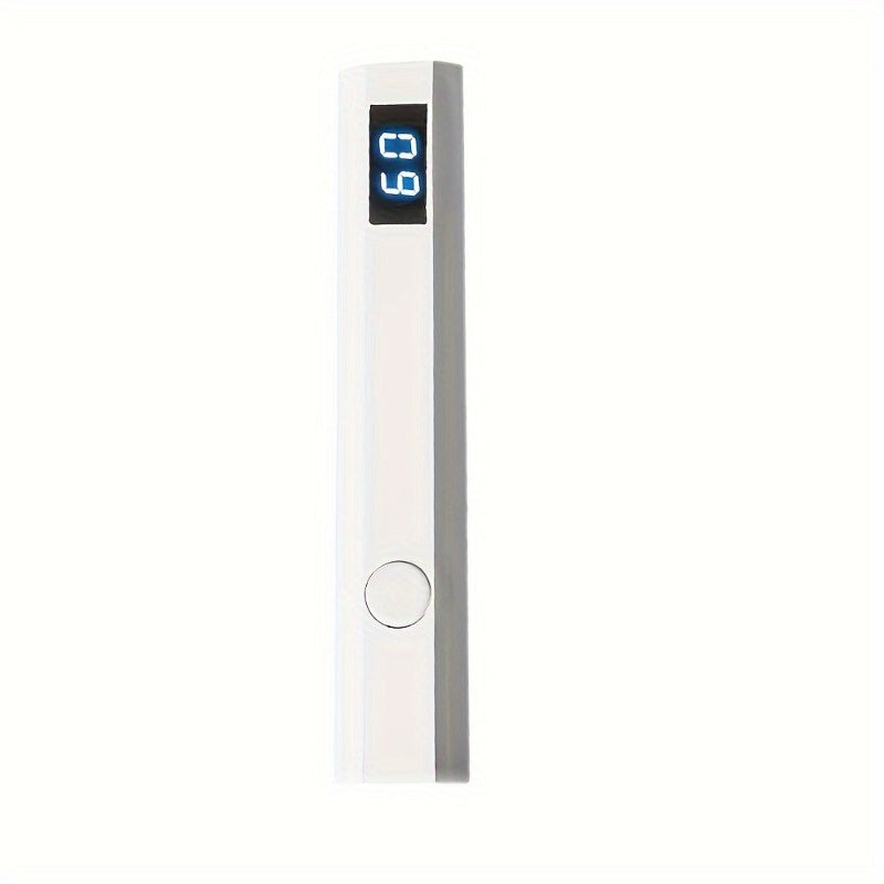 1 lámpara de gel para uñas de mano con pantalla digital, inalámbrica, de secado rápido y diseño compacto para el hogar, salón, viajes - Recargable por USB, pantalla LCD, plástico duradero - Regalo perfecto, accesorios para técnicos de uñas, tecnología de