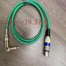 Cable de Audio de Alta Calidad de 6.5mm Macho a Hembra con Conector de Ángulo Recto - Esencial para la Afinación de Micrófonos, Fiestas y Eventos Festivos, Cable Coaxial Verde Duradero