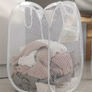 Cesta de lavandería emergente de gran capacidad con asas, cesta de lavandería de malla plegable para guardar ropa sucia, una solución práctica para el hogar, cestas de estantes