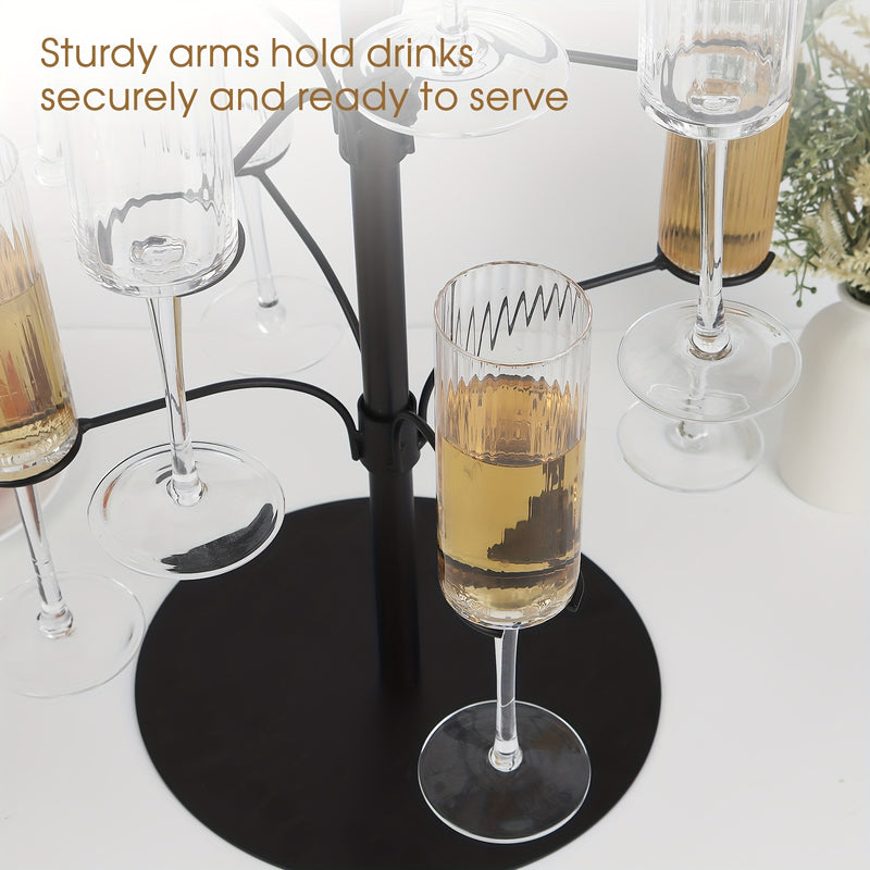 Soporte de árbol de bebidas de metal de 12 tazas - Exhibidor de bar desmontable para whiskey, bebidas, champán y más, soporte de bebidas para fiestas | Soporte de metal elegante | Diseño desmontable