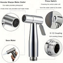Kit de Ducha Manual de Acero Inoxidable con Manguera de 4.8 Pulgadas y Soporte de Pared - Boquilla Autolimpiable, Impermeable y Resistente, Ideal para Baño, Aseo de Mascotas, Diseño Moderno | Estructura Duradera, Accesorio para Ducha