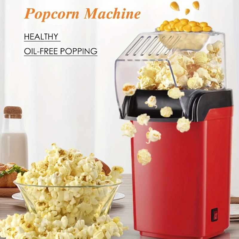 Esta máquina de palomitas funciona a 110V-130V con un enchufe estadounidense. Puede hacer palomitas y soja, cuenta con una base antiadherente para una fácil limpieza y está diseñada para uso doméstico con una operación sencilla. Utiliza viento eléctrico