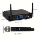 Sistema de micrófono inalámbrico profesional NXG - 4 micrófonos inalámbricos de mano, receptor portátil UHF, ideal para DJ, karaoke, actuaciones en escena, bodas y conferencias, con conector de 3,5 mm, material de resina ABS, equipo de actuación en escen