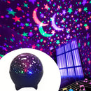 Luz ambiental creativa de proyección de cielo estrellado, decoración de fondo de luz nocturna con efecto de estrellas y luna, alimentada por USB, dinámica cósmica, negra, luz ambiental para salas de baile, adecuada para habitaciones, dormitorios, salas d