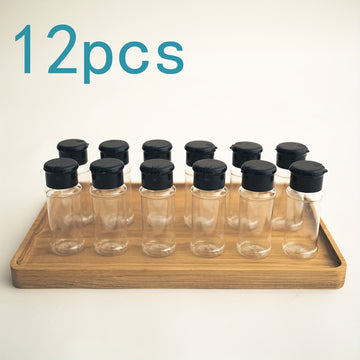 10/12 piezas de botellas de especias resistentes al óxido con tapas fáciles de agitar - Ideal para una cocina eficiente y organizada, mejora la decoración