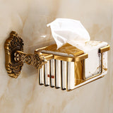 1pc Soporte de papel higiénico de estilo antiguo europeo, soporte de toalla de papel de montaje en pared con instalación sin taladro, estantería multifuncional para el hogar y el hotel