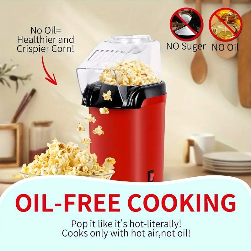 Fabricante de palomitas de maíz mini eléctrico estilo soplo, adecuado para hogares, cines y viajes en RV.
