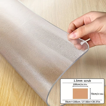 Protector de mesa de PVC de 1.5 mm de grosor - Transparente, resistente a rayones, al calor y al agua, mantel para mesas de comedor, mesas de centro y más - Ideal para uso en hogares y hoteles, cubremesa para hotel | Mantel transparente | Textura suave,