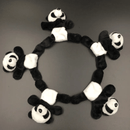 Pegatinas de Panda de Peluche - Encantadoras Decoraciones de Panda en Tela Blanco y Negro para Enredaderas, Paredes y Regalos, Sin Necesidad de Energía, Ideales para la Decoración del Hogar o Fiestas