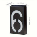 RUOCIN Luces solares LED para números de casa - Exteriores, jardín, patio, pared, montaje en pared, impermeable IP55, diseño de montaje semienterrado desmontable con control de interruptor, batería recargable, luces solares exteriores, moderna lámpara, p