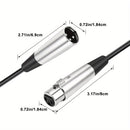 Cable de Audio Xlr Premium I-Zclive - Aleación de Zinc Duradera, Cable de 3 Pines Equilibrado para Micrófono y Altavoz para Equipos de Grabación, Preamplificadores y Estaciones de Radio