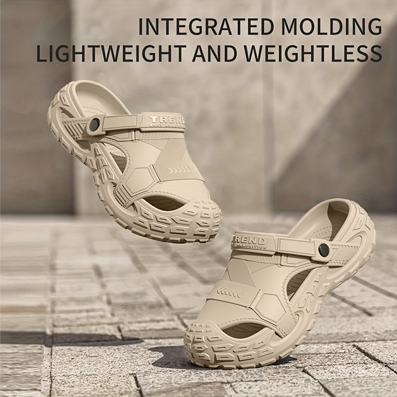 Zuecos de EVA de doble uso para hombre - Sandalias transpirables con agujeros de ventilación, suela antideslizante y diseño ligero para uso interior/exterior en verano, zapatillas de diario, sandalias casuales, ajuste cómodo