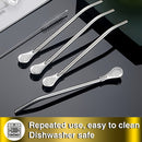 10/20 piezas, juego de cucharas de paja de acero inoxidable - Filtro desmontable para té de frutas y bebidas mezcladas, acabado pulido, ideal para uso en casa y hoteles, elección perfecta para Navidad, regalo de Acción de Gracias