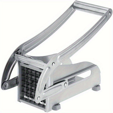 Rebanador Manual de Acero Inoxidable para Papas - Cortadora Multifuncional de Patatas Fritas, Pepinos y Zanahorias con Rejilla Ajustable, Mango Ergonómico para Uso en Cocina, Diseño Resistente, Herramienta Duradera y Fácil de Usar, Ideal para Preparación