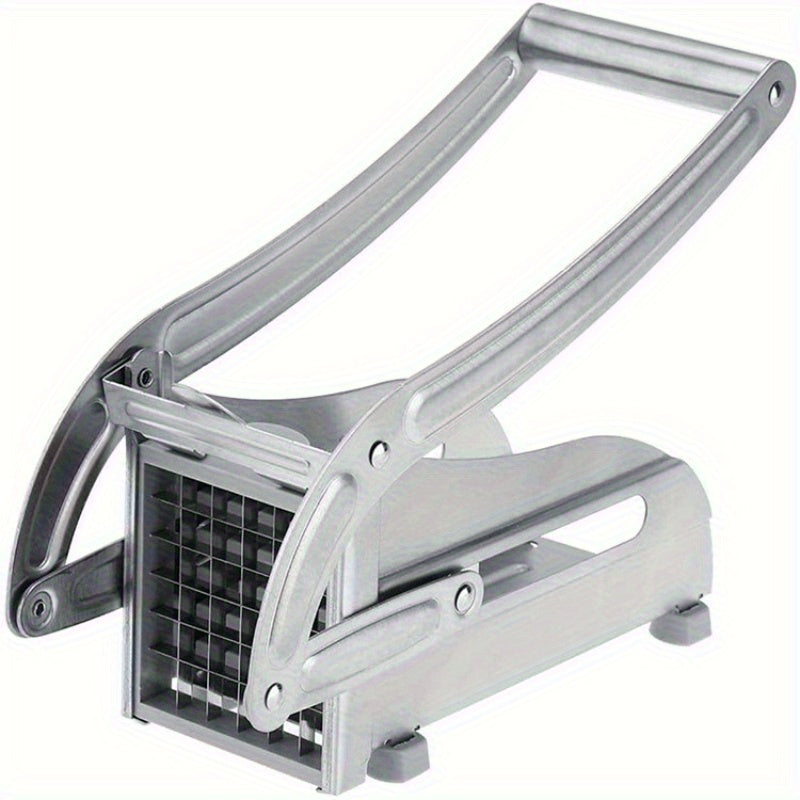 Rebanador Manual de Acero Inoxidable para Papas - Cortadora Multifuncional de Patatas Fritas, Pepinos y Zanahorias con Rejilla Ajustable, Mango Ergonómico para Uso en Cocina, Diseño Resistente, Herramienta Duradera y Fácil de Usar, Ideal para Preparación
