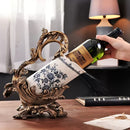 Soporte para Vino Tinto Estilo Europeo Retro, Adorno Decorativo para el Hogar en la Sala de Estar o Mesa del Bar, Artesanía Cerámica Creativa