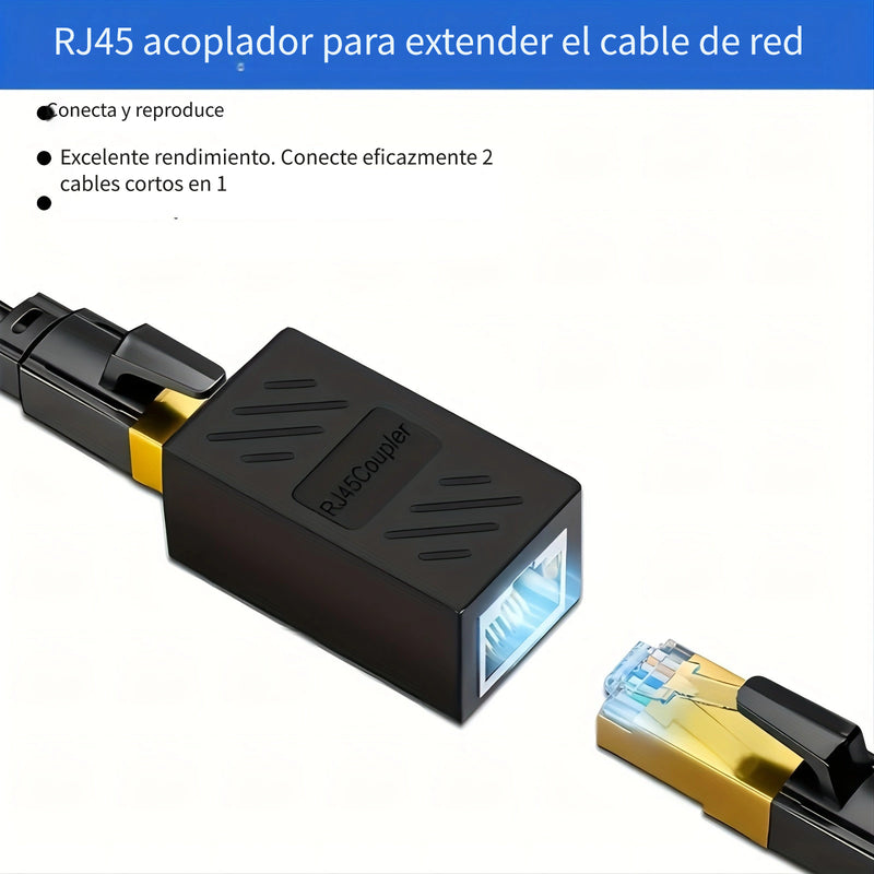 Conectores Divisores Ethernet RJ45 de 2 piezas, Adaptador de 1 a 2 para Cable Cat5/Cat6, Compatible con Smart, Sin Carga, Control por App, No Requiere Batería