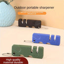 Afilar cuchillos portátiles de doble cara - Herramienta de cocina multifuncional manual para afilar cuchillos y frutas, material PP duradero, sin carga, no necesita batería, accesorios de cocina
