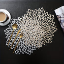 1 Juego De 4/6 Piezas, Manteles Individuales Huecos Metálicos De Vinilo Prensado Para Mesa De Comedor, Centro De Mesa De Boda, Manteles Individuales Decorativos Redondos, Protección De Mesa, Decoración De Mesa De Comedor De Cocina Para El Hogar