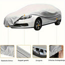 1pc Cubierta Universal para Coche Impermeable - Resistente a UV, Antilluvia, Antipolvo, Antineve, Material PEVA Duradero en Altas Temperaturas, Protección Todo-Tiempo, Apariencia Plateada, Accesorios de Coche, Funda para Auto