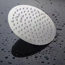 1 pieza de 10 pulgadas, ducha de acero inoxidable ultra delgada con brazo de extensión ajustable - Instalación clásica en la pared, sin taladro, experiencia de lluvia de alta presión para accesorios de baño modernos, accesorio de ducha | Acabado elegante