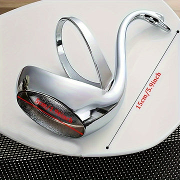 1 pieza de elegante soporte para cubiertos en forma de cisne - plato decorativo moderno de metal con diseño de corazón, aluminio, ideal para fiestas, bodas y uso en el hogar, portacubiertos, plato decorativo, plato de aluminio