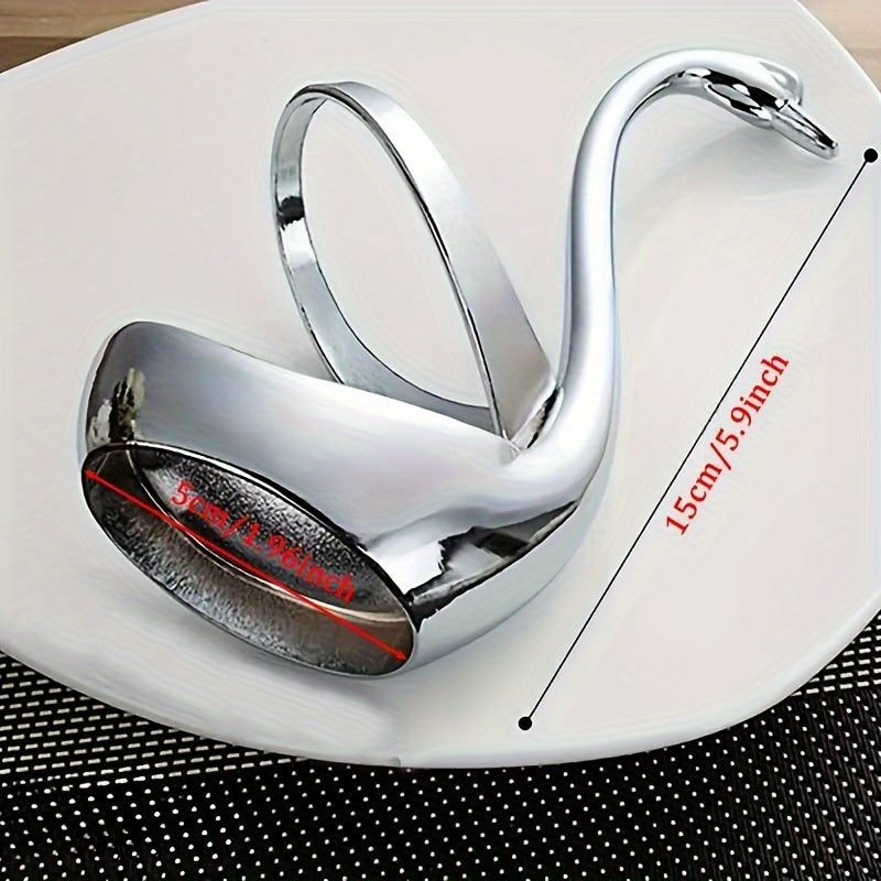 1 pieza de elegante soporte para cubiertos en forma de cisne - plato decorativo moderno de metal con diseño de corazón, aluminio, ideal para fiestas, bodas y uso en el hogar, portacubiertos, plato decorativo, plato de aluminio