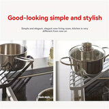 1 pieza de Estante Ajustable Negro para Esquina de Cocina en Forma de Triángulo - Soporte Resistente al Calor para Ollas, Secado de Platos y Estantería de Almacenamiento para Estufa o Pared, Organizador que Ahorra Espacio (22cm x 30cm), Electrodomésticos