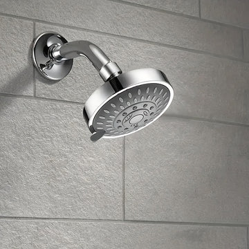 1 cabezal de ducha contemporáneo de 4 pulgadas, 5 modos de rociado, alta presión, montaje en pared/colgado/insertado, sin necesidad de electricidad, rociador estilo spa americano para hogar, hotel y casa de huéspedes