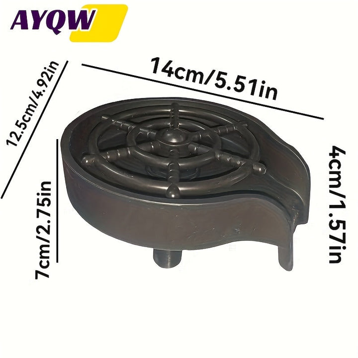 Lavavajillas de vidrio para fregadero de cocina a alta presión - Lavador automático de tazas y botellas con pulverizador de metal, limpieza rápida para biberones y utensilios de bar, incluye accesorios para grifo, limpieza eficiente, 1 unidad