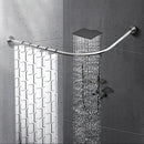 1 Juego de Varillas de Ducha Telescopio, Varillas de Ducha Curvas para Baño, Varillas de Ducha de Acero Inoxidable de Forma de Ventilador, Sin Golpes