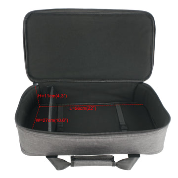 Estuche Profesional Portátil Multi-Efecto para Pedales - Bolsa Resistente Gris para Controladores DJ y Equipos con Múltiples Compartimentos, Costuras Reforzadas, Cremalleras Doradas y Asas Ergonómicas para Músicos, Uso en Directos y Estudio, Funda para P