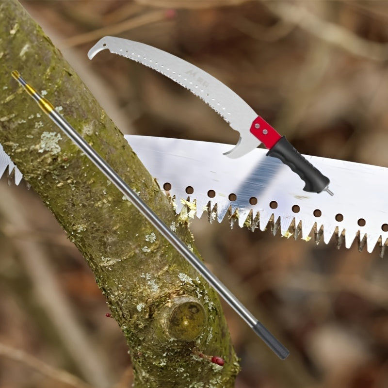 Cuchillo de poste profesional de alta resistencia con barra de extensión - Extensible hasta 3.05 metros, adecuado para podar árboles, podar ramas, jardinería y uso forestal - Compatible con sierras de cadena y operación manual, uso de cuatro estaciones