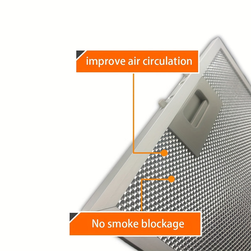 1pc Filtro de Campana Extractora TENLUN - Malla Antigrasa Extraíble y Lavable, Construcción Metálica Duradera con Bisagra de Plástico PP para Limpieza Fácil, Compatible con Sistemas de Ventilación de Cocina, Instalación Sencilla