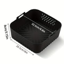 2 unidades de forros de silicona para freidora de aire de 22,35 cm para freidoras de aire de 5,5 a 7 QT, resistentes al calor y fáciles de limpiar, sartenes de silicona para freidora de aire Ninja AF181, AF180, AF141, AF140, Philips HD9270, adecuados par