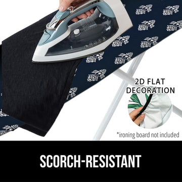Fundas para Tabla de Planchar Resistente con Relleno Completo y Bordes Elásticos - Accesorio Decorativo Lavable a Máquina Tamaño Estándar (Tabla No Incluida), Funda Moderna, Textura Suave, Duradera, Diseño 2D Plano