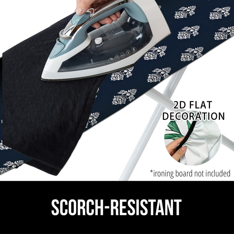 Fundas para Tabla de Planchar Resistente con Relleno Completo y Bordes Elásticos - Accesorio Decorativo Lavable a Máquina Tamaño Estándar (Tabla No Incluida), Funda Moderna, Textura Suave, Duradera, Diseño 2D Plano