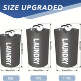 Canasta de Ropa Extra Grande, Bolsa Plegable para Lavandería, Cesto Alto Independiente, Cesta de Ropa con Asas Acolchadas, Soporta Bien la Ropa, Canasta Colapsable Fácil Almacenamiento, Cestos de Lavandería