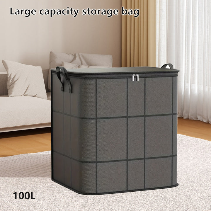 Bolsa de Almacenamiento en Capas, Nuevo Organizador Plegable para Ropa con Bolsa Extra Grande para Edredones Estacionales, Bolsas de Tela No Tejida con Doble Cremallera, Bolsa de Mudanza, Organizador de Equipaje, Sin Necesidad de Electricidad, Canasta Am