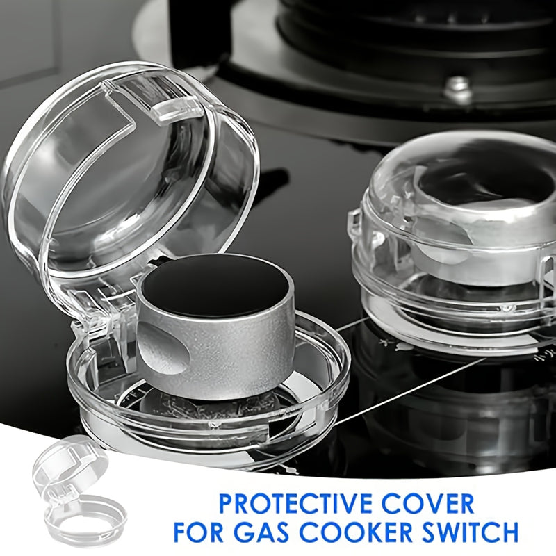 2/4pcs Cubiertas de Plástico Transparente para Perillas de Estufa de Gas, Protectoras para la Seguridad de la Cocina en Casa, Cubierta de Control de Estufa de Gas Antitáctil, Protectores de la Parte Superior de la Estufa