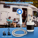 Chorro Portátil para Camping, Viajes en RV y Excursiones Familiares - Ducha Manual con Sistema de Filtración de Agua, Flujo de 4-5 Litros por Minuto