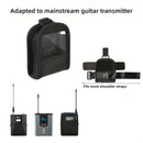Mochila transmisora de guitarra negra - Correa ajustable, varias opciones de antenas, cierre de cremallera seguro para guitarra de bajo e instrumentos, equipo de músico, diseño elegante, construcción duradera