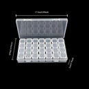 Combinación de Cajas de Plástico Transparente de 28 Compartimentos, Contenedor para Joyería y Accesorios, Utilizado para Artesanías, Cristales para Uñas, Cuentas, Almacenamiento de Semillas, Cajas de Joyería