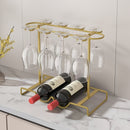Estante de vino tinto de lujo de alta gama para el hogar Estante de vino de pie alto de vidrio invertido para colgar Armario de almacenamiento de vino