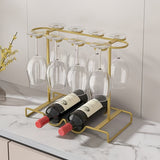 Estante de vino tinto de lujo de alta gama para el hogar Estante de vino de pie alto de vidrio invertido para colgar Armario de almacenamiento de vino