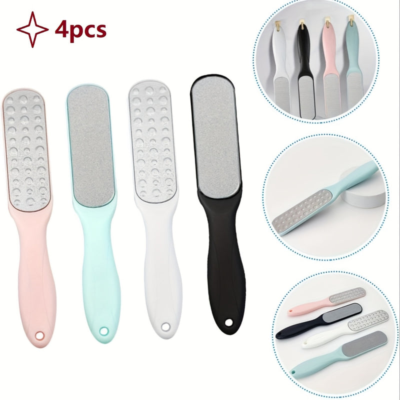 1/2/4 Piezas Lima de Pies Doble Cara Acero Inoxidable Herramienta Profesional para Pedicura con Removedor y Vaso Lavador, Diseño Antideslizante, Adecuado para Mujeres, Hombres, Todos