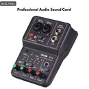 KAILYNIA Interfaz de Audio Profesional Portátil de 2 Canales con Tarjeta de Sonido y Mezclador Mini USB para Guitarra, Estudio de Grabación y Canto - , Compatible con Portátiles, Multifuncional con Control de Ganancia y Modos de Salida, Configuración de