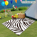 Alfombra Decorativa de Tela 2D con Textura Animal, Estilo Moderno para Interior de RV, Colchoneta para Camping, Tapete Antideslizante y Fácil de Limpiar, Secado Rápido y Sin Encogimiento Después de la Lluvia, Ideal para Acampar, Senderismo, Balcón, Patio